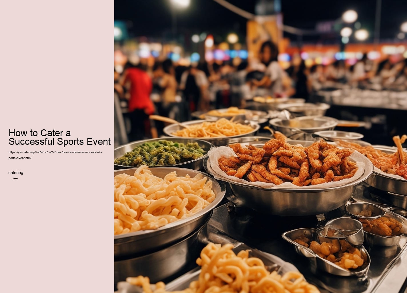 How to Cater a Successful Sports Event